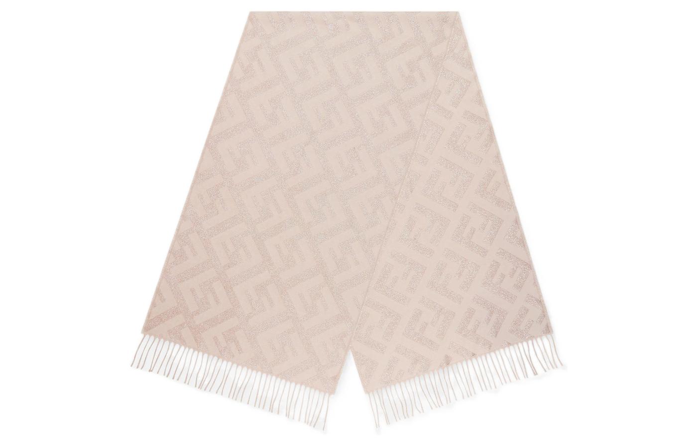 

FENDI Французский жаккардовый шарф с бахромой, Pink