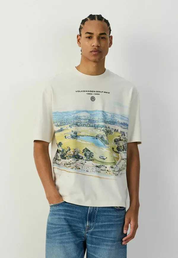 Футболка Regular fit Volkswagen Graphic T-Shirt, Next, белый с принтом Golf