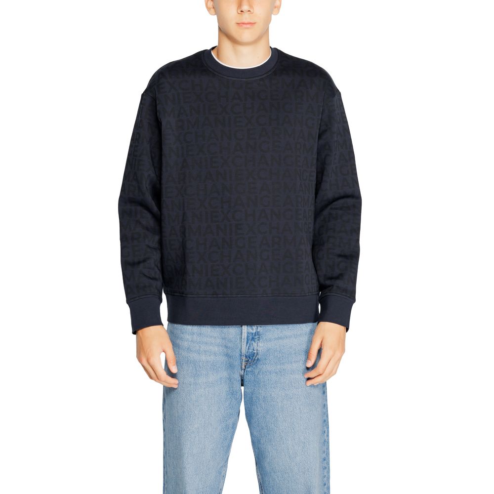 

Синий хлопковый свитер Armani Exchange