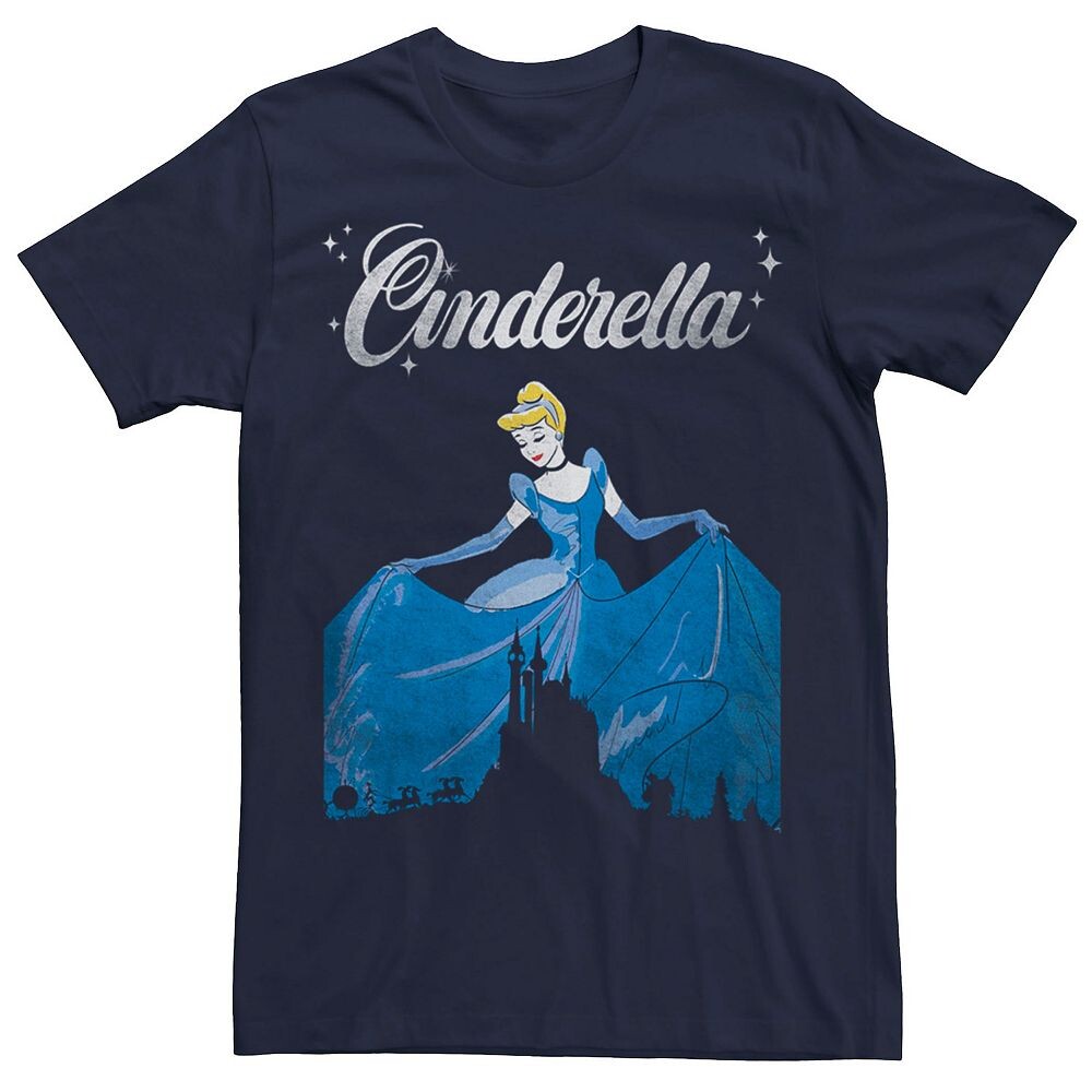 

Мужская футболка Disney's Cinderella Vintage Castle Silhouette, темно-синий