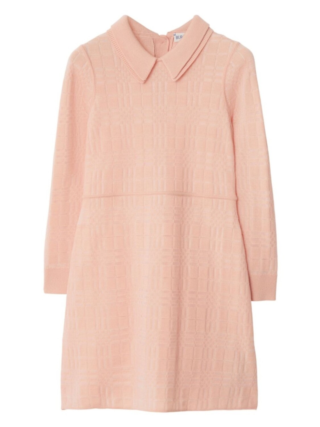 

Burberry Kids жаккардовое клетчатое платье А-силуэта, розовый