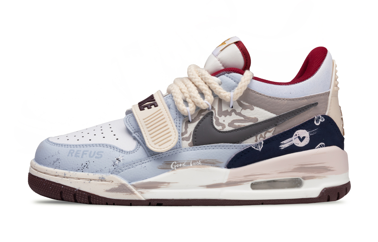 

Леггинсы 312 raspberry устойчивые к истиранию низкие винтажные баскетбольные кроссовки men's red Jordan, синий