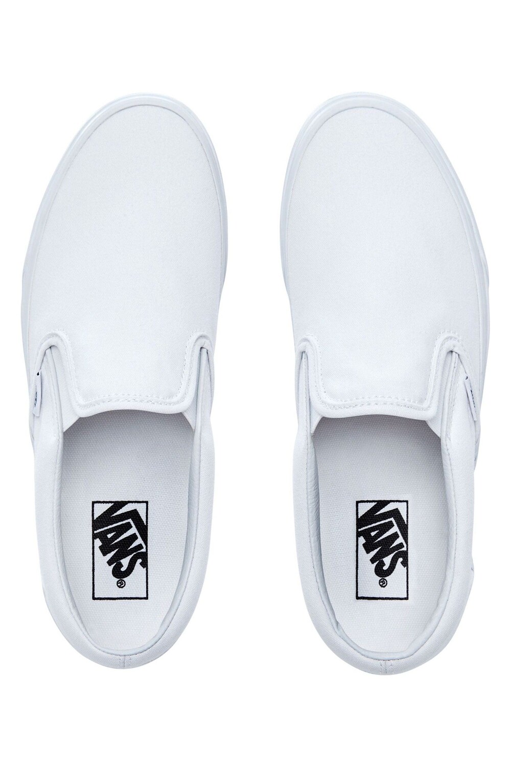 Классические мужские спортивные кроссовки без шнуровки Vans, белый — фото 4