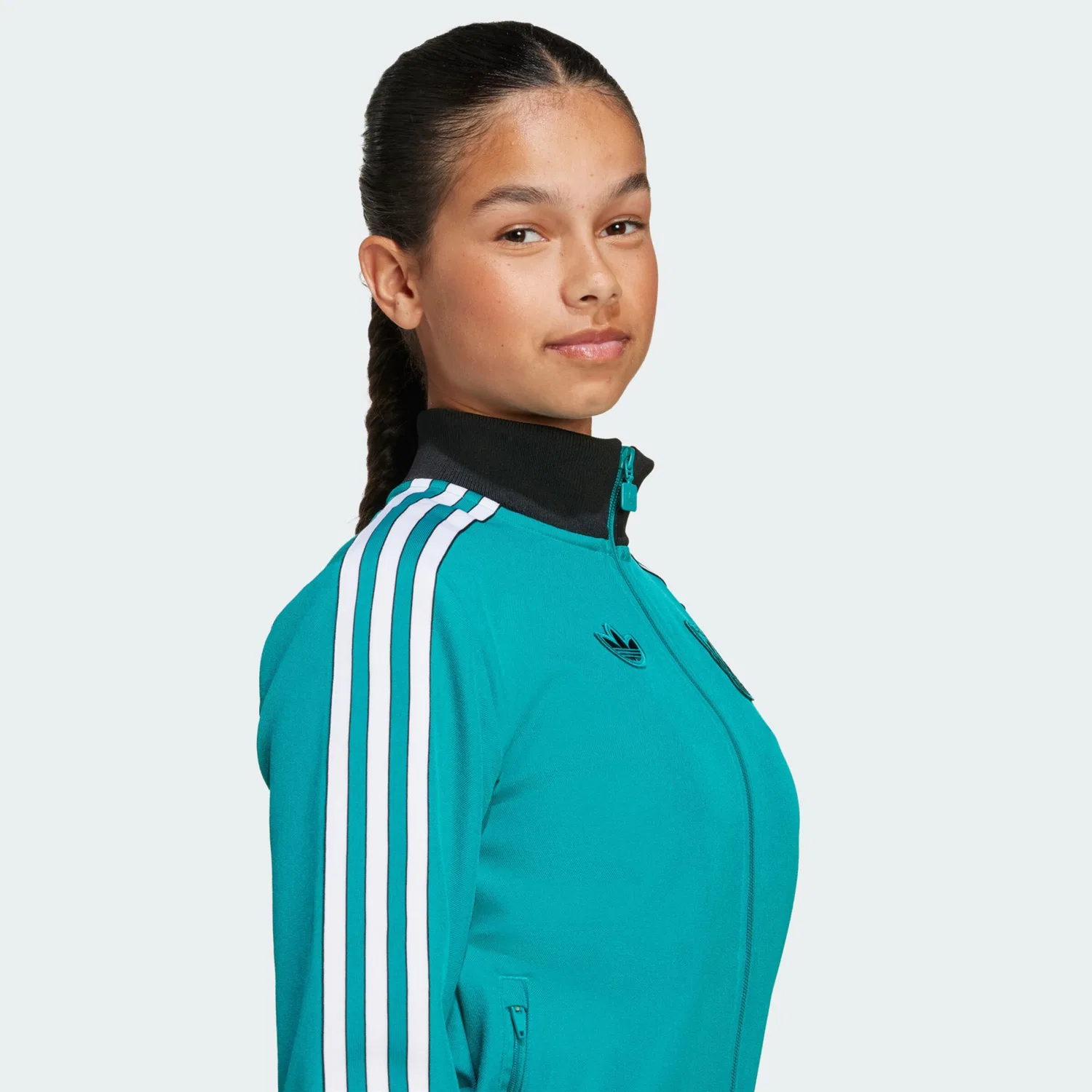Спортивная толстовка на молнии Adidas Originals FC Liverpool Terrace Icons зеленого цвета — фото 4