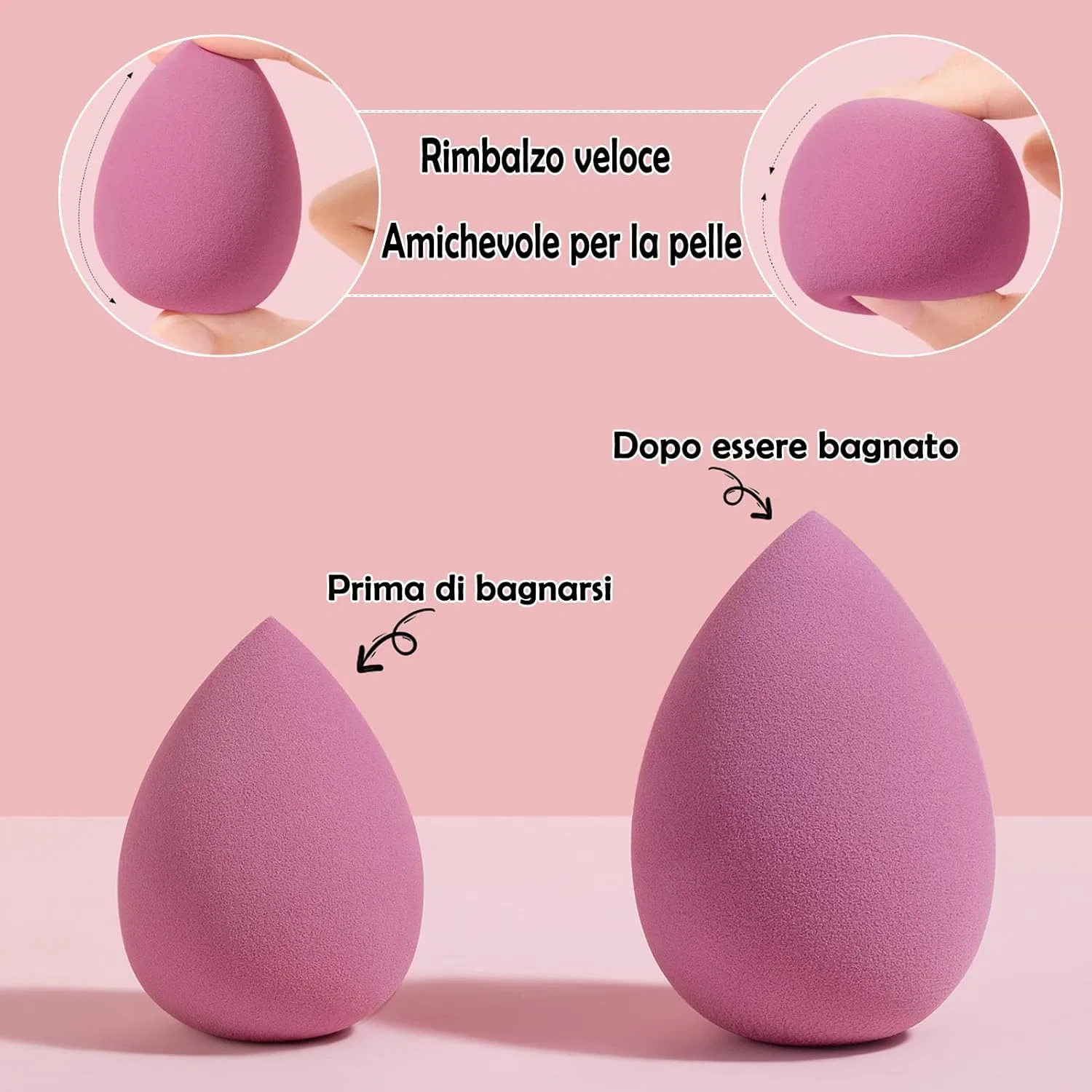 Набор из 4 спонжей для макияжа от Beauty Blender Wenrenmk — фото 3