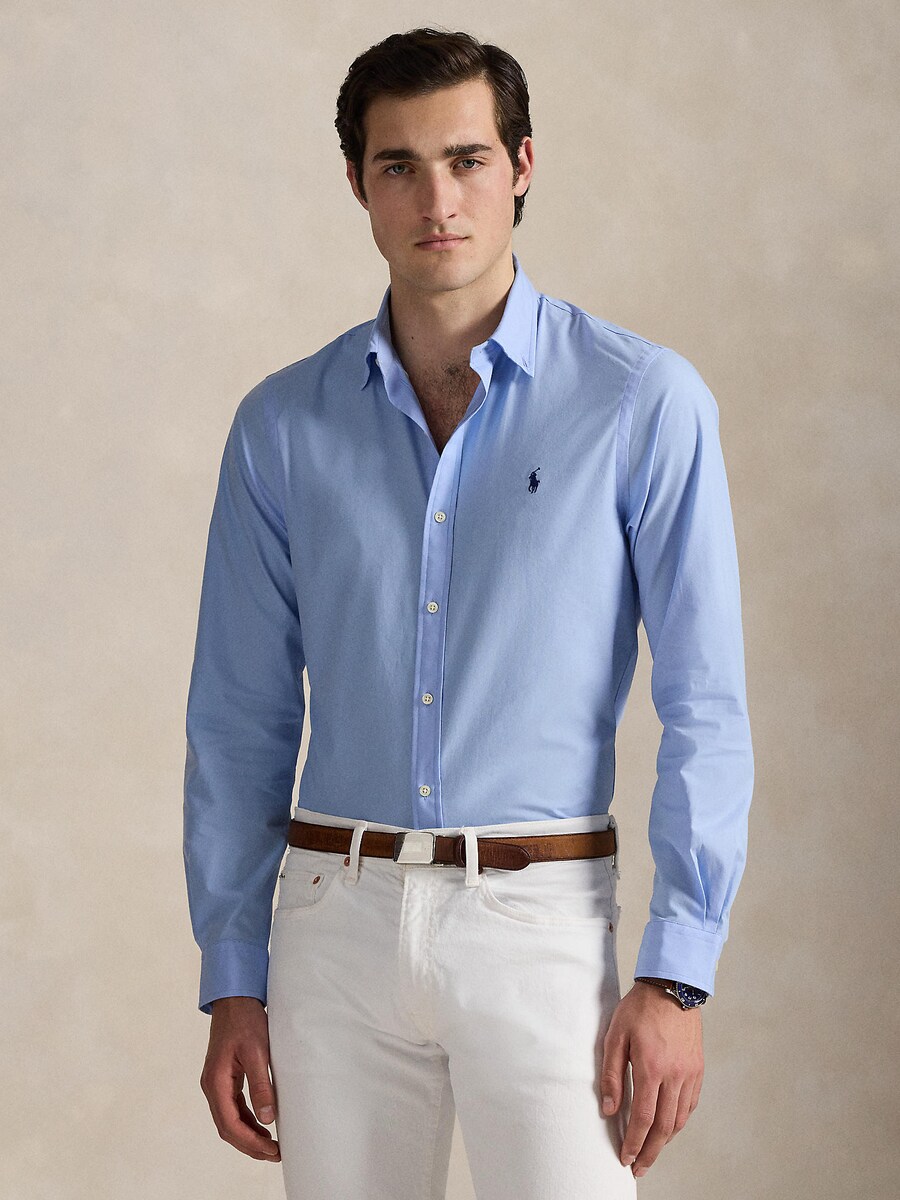 Рубашка Slim Fit на пуговицах Polo Ralph Lauren, светло-синий — фото 2