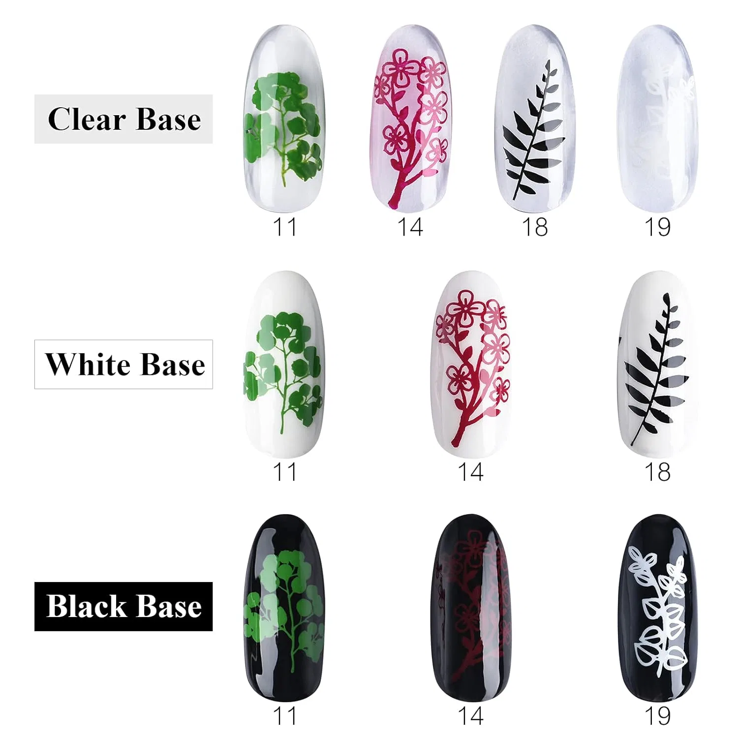 Набор из 4 цветных лаков для стемпинга Alexnailart, Green, White, Red, Black — фото 2