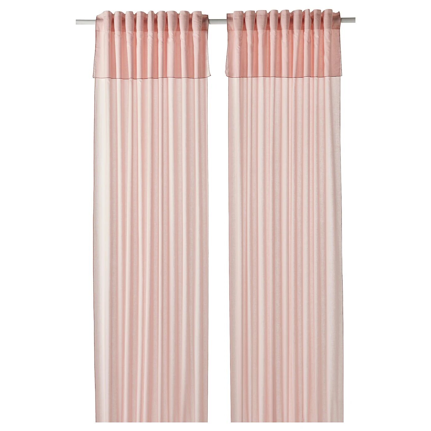 

2 шторные панели, бледно-розовый/розовый, 145x300 см, MOALISA IKEA