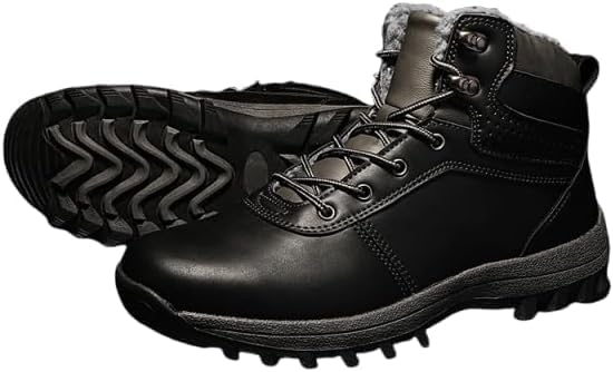 

Мужские ботинки с шнуровкой, вседорожное сцепление, для фермы, улицы и повседневной носки, прочные и легкие, мотоциклетные грузовые ботинки для мужчин, подходят для всех сезонов Hhhchpm, черный