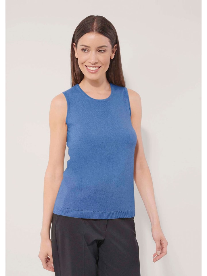 

Alba Moda Вязаный топ синего цвета