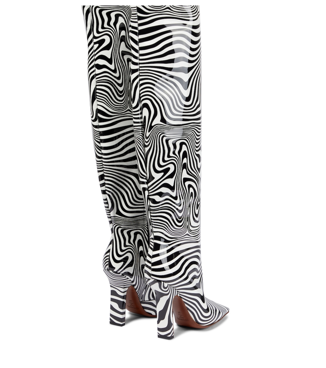 Сапоги выше колена с принтом зебры Vetements, Zebra Print — фото 3