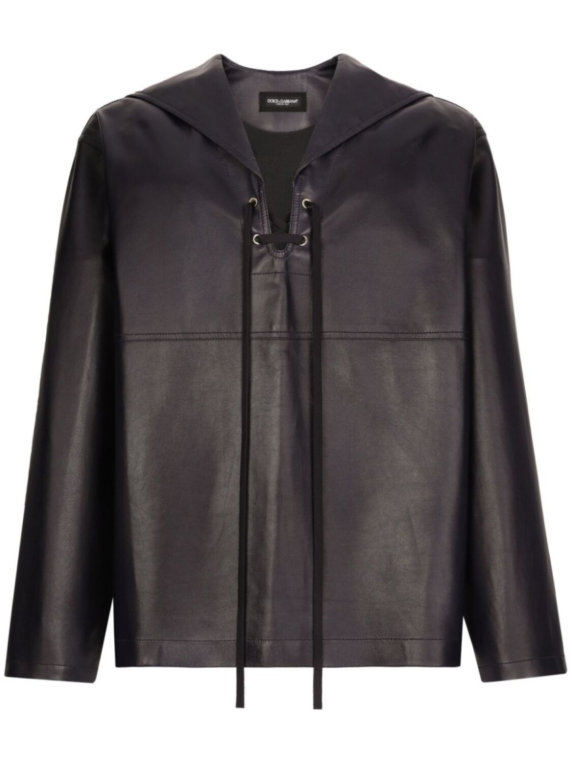 

Dolce & Gabbana кожаная рубашка с длинными рукавами, синий