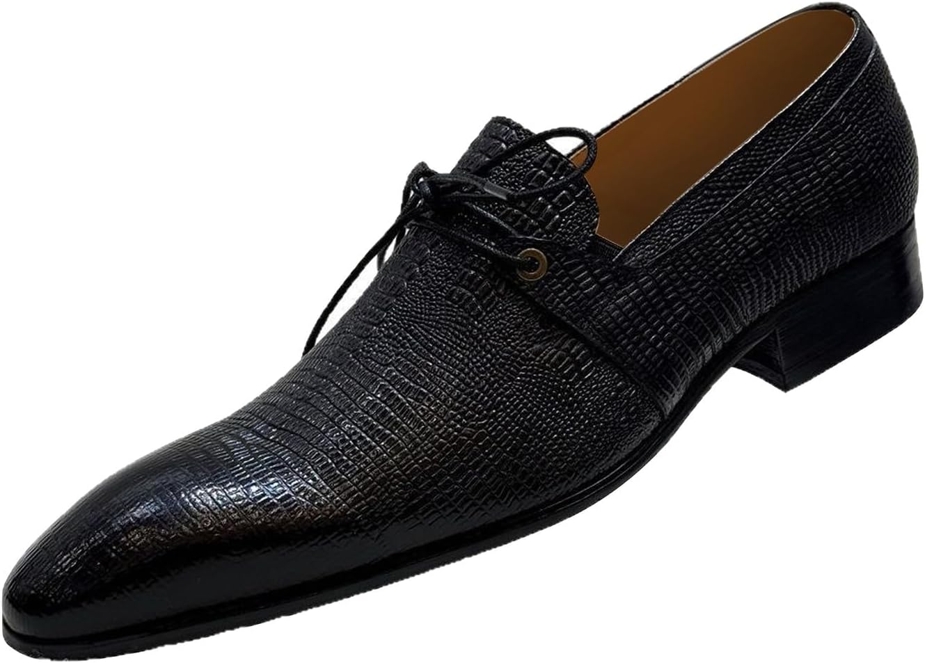 

Мужские классические туфли из крокодиловой кожи Santimon, модные стильные туфли на шнуровке для офиса, свадьбы и бизнеса, черный