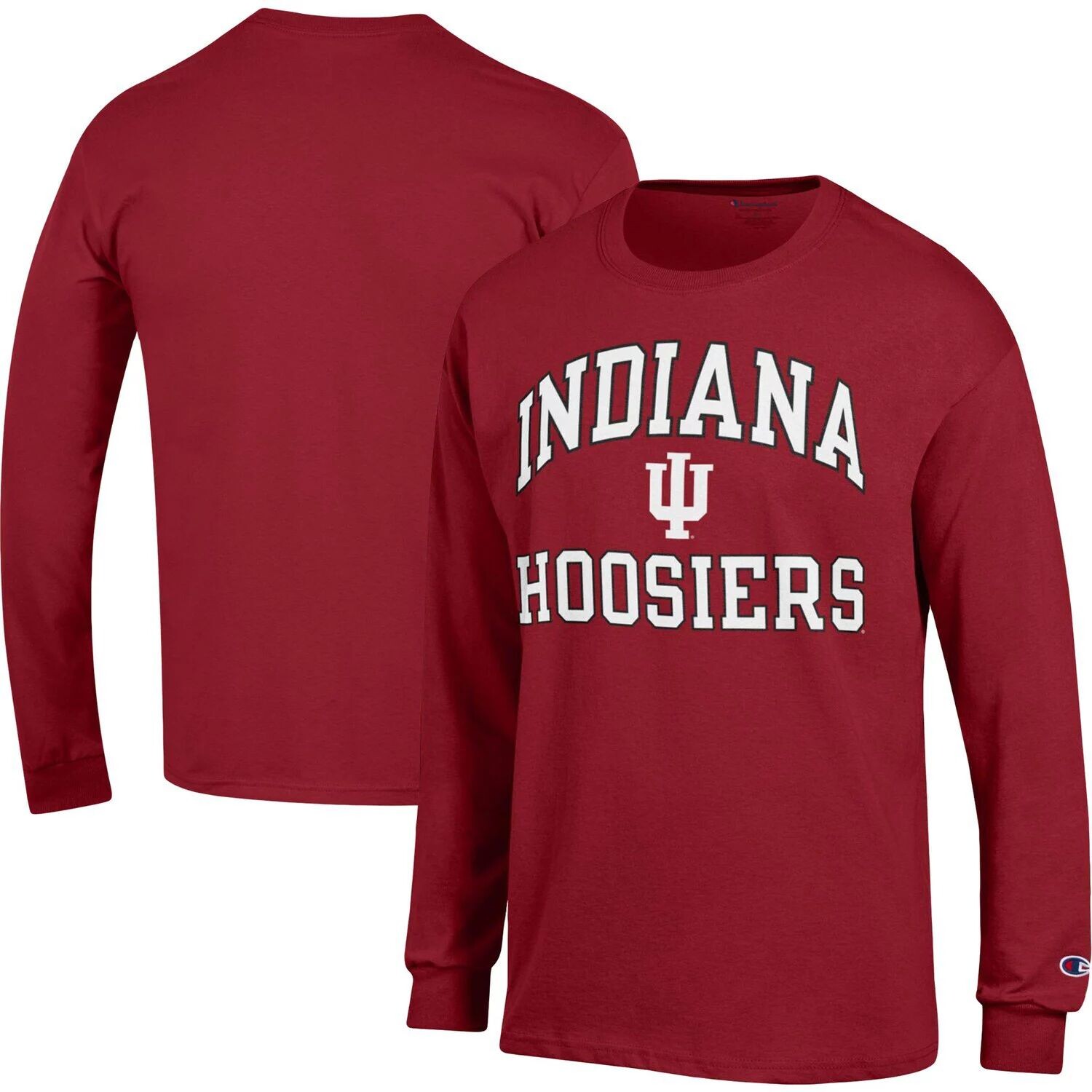 

Мужская футболка Crimson Indiana Hoosiers High Motor с длинным рукавом Champion