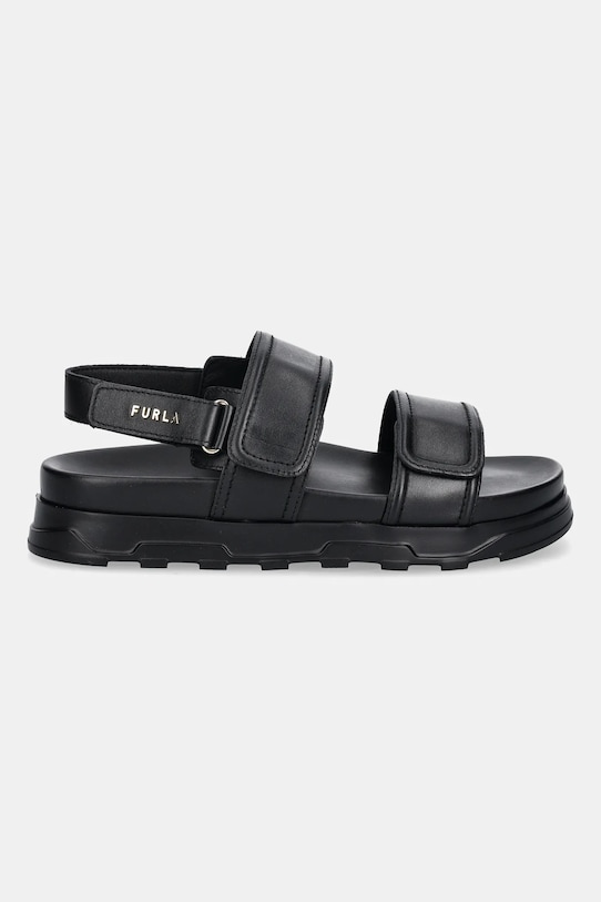 Кожаные сандалии Sporty Chic Sandal Furla, черный — фото 2