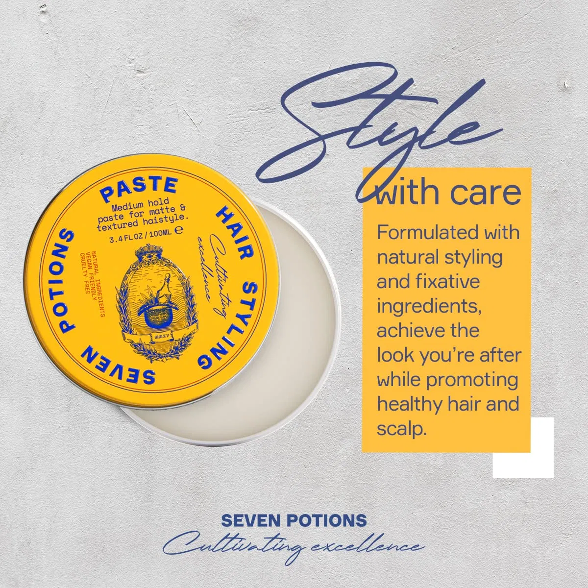 Матовая паста для укладки волос «Hair Styling Paste» от Seven Potions Seven Potions — фото 4