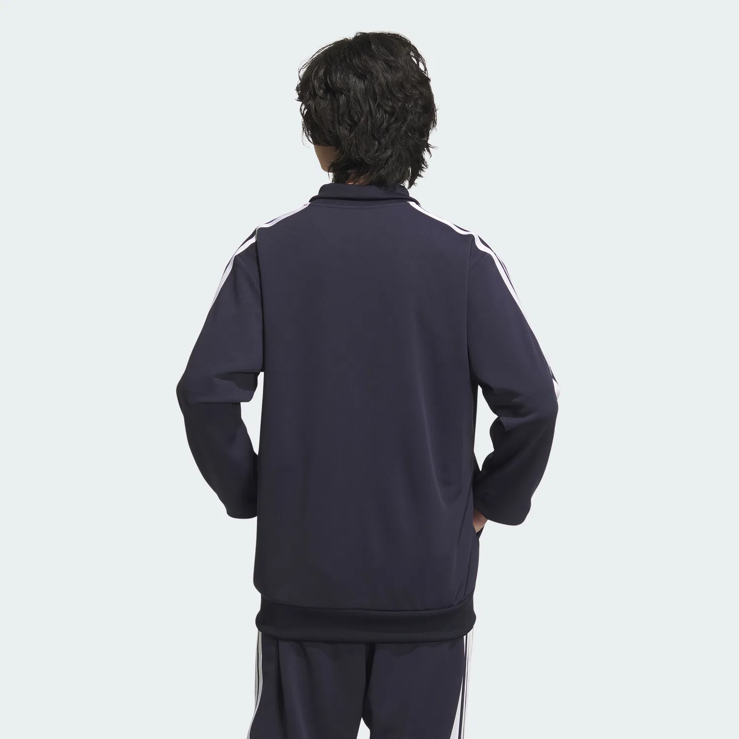 Мужская спортивная куртка 3S Regular Fit Doubleknit Track Jacket чёрная от Adidas — фото 2