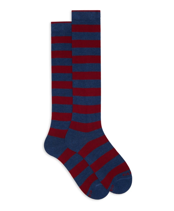 

Длинные двухцветные полосатые носки Gallo, мультиколор