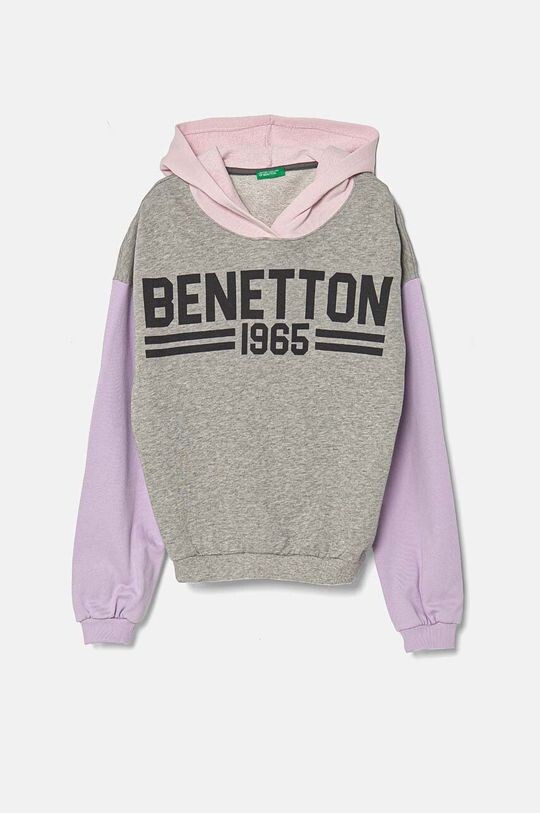 

Детская хлопковая толстовка United Colors of Benetton, серый