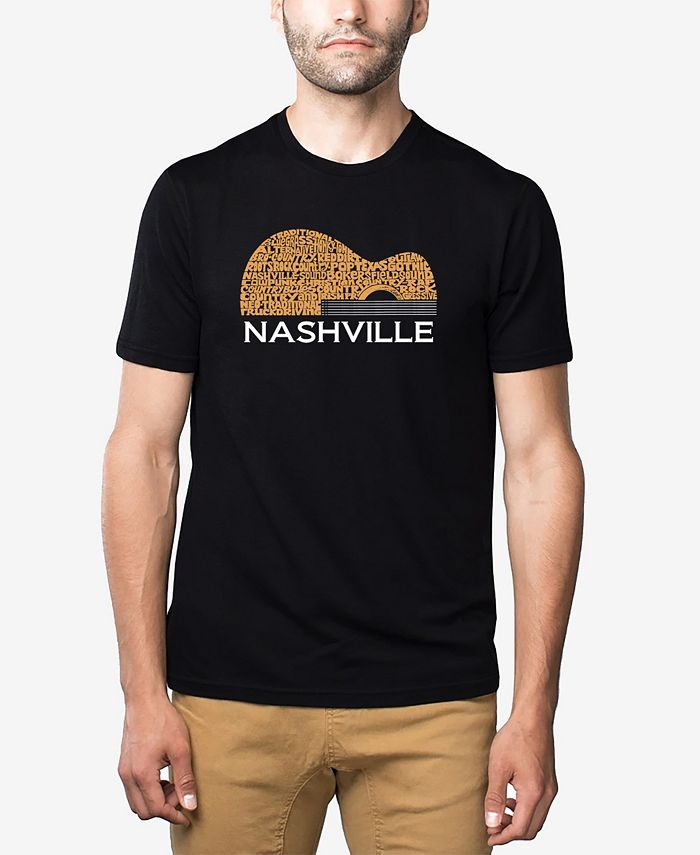 

Мужская футболка Nashville Guitar Premium Blend Word Art LA Pop Art, черный