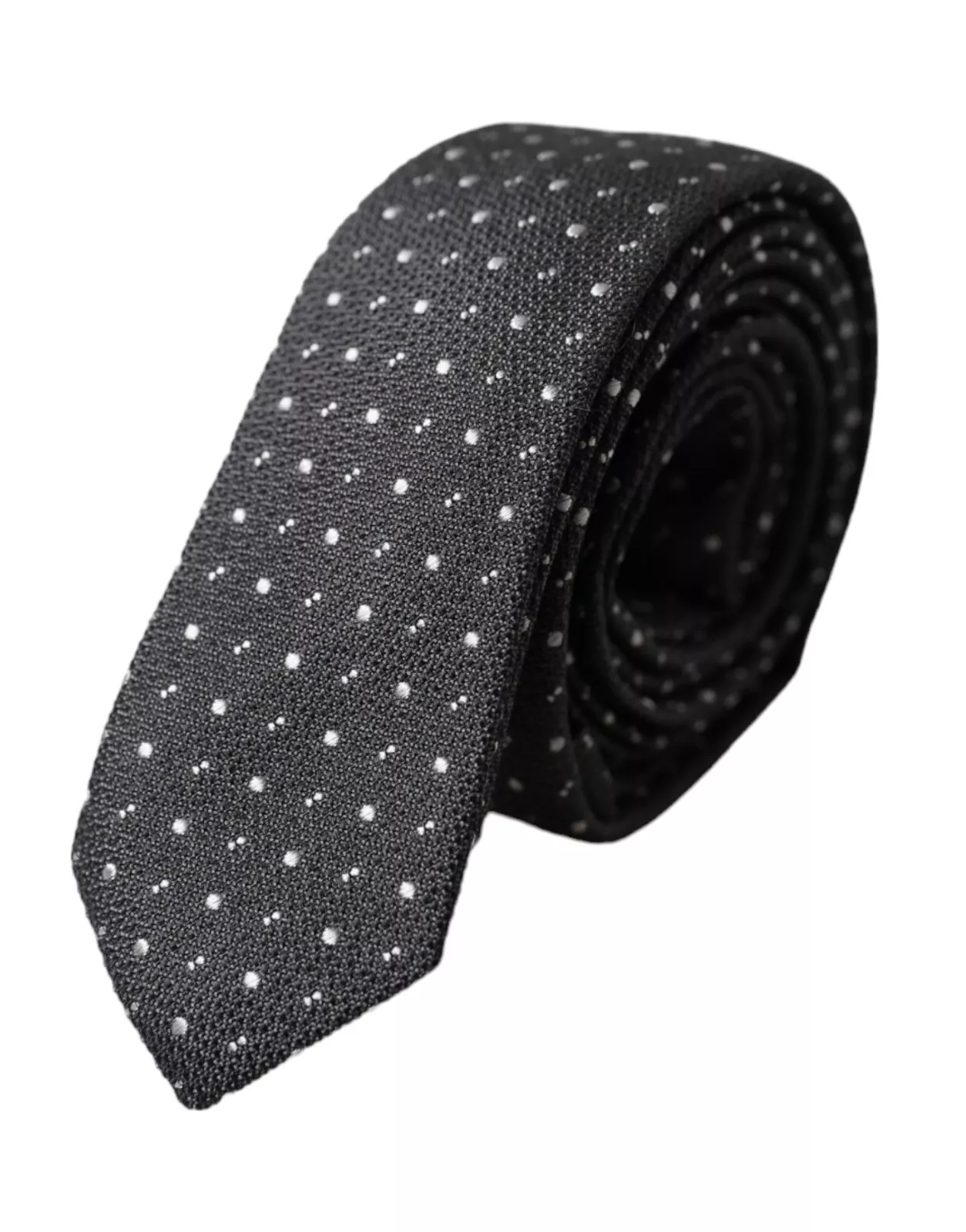 

Черный шелковый галстук в горошек, регулируемый, мужской Dolce & Gabbana