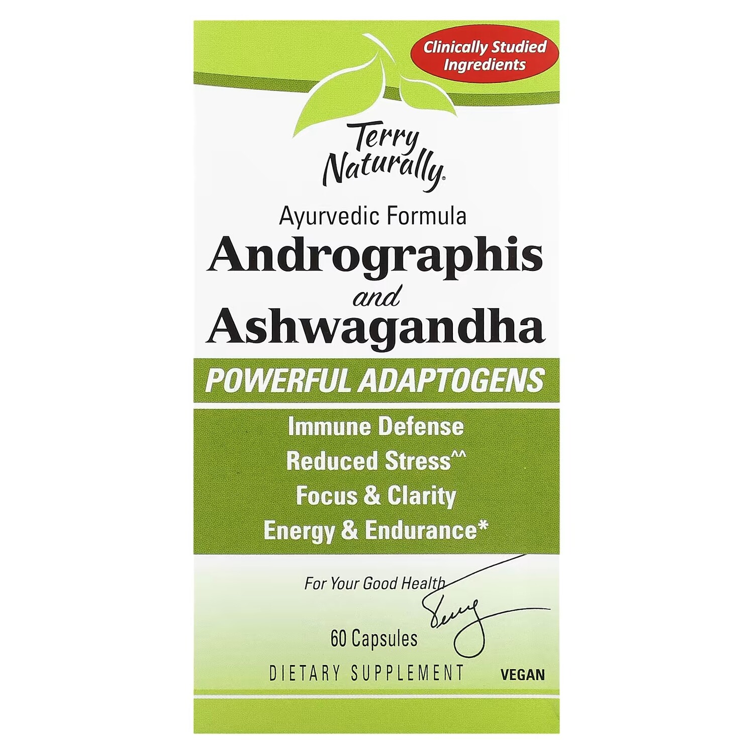 

Андрографис и Ашвагандха Terry Naturally, 60 капсул