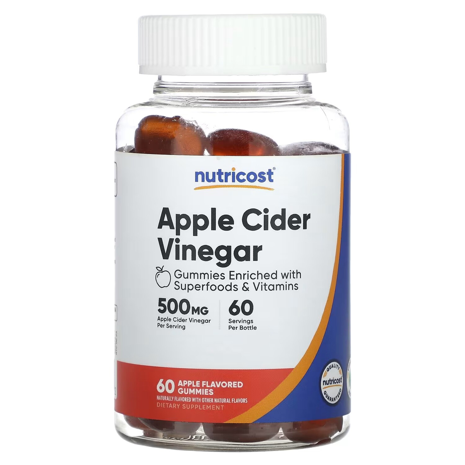 

Добавка Nutricost с яблочным уксусом, 60 жевательных таблеток
