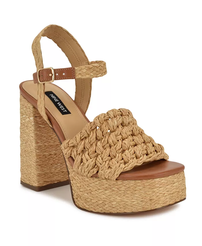 Женские сандалии Vadyn на платформе с квадратным каблуком Nine West, белый