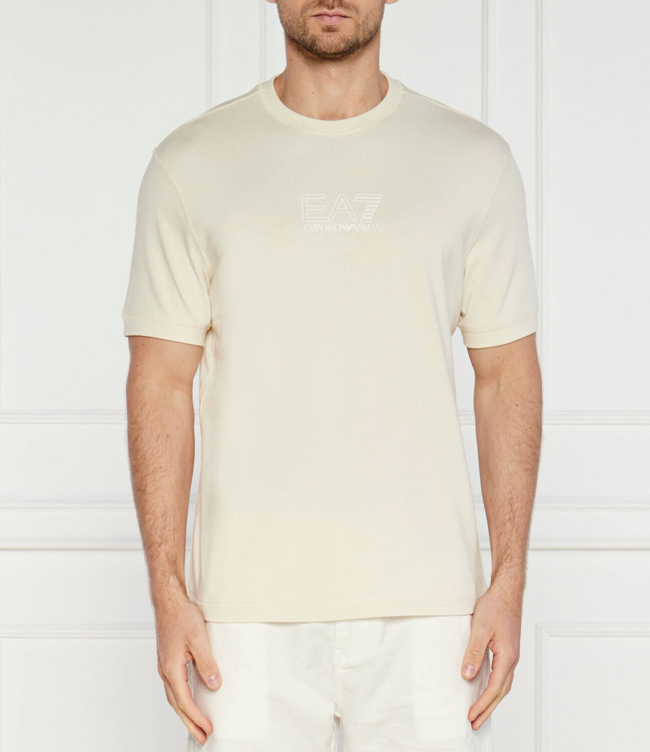 

Футболка EA7 Regular Fit, бежевый