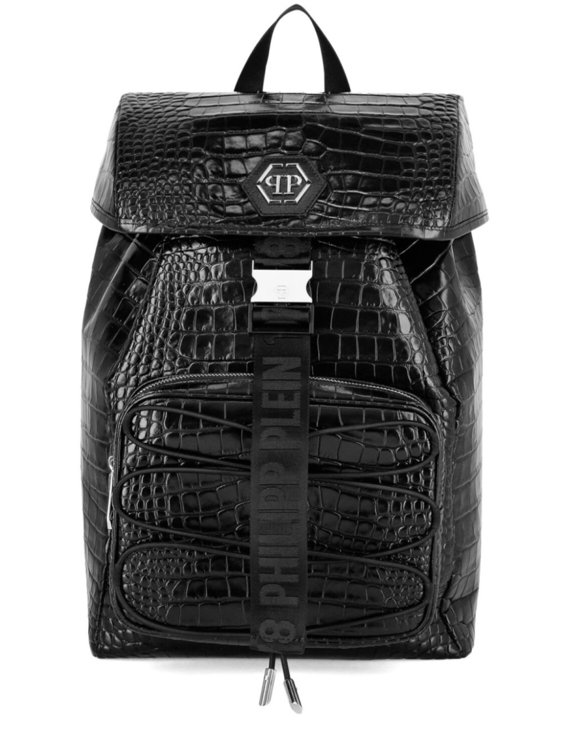 

Philipp Plein рюкзак с тиснением под кожу крокодила, черный