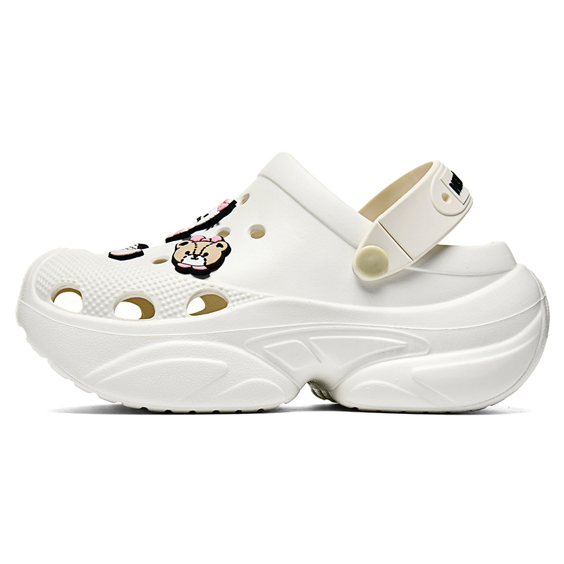 Hello Kitty Милые Supreme, уникальной формы высокоотталкивающие платформенные увеличивающие рост садовые сабо для миниатюрных женщин - черные, цвет Black — фото 2