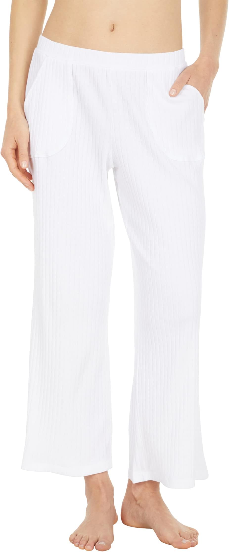 

Пижамные брюки Yummie Rib Cropped Lounge Pants, белый