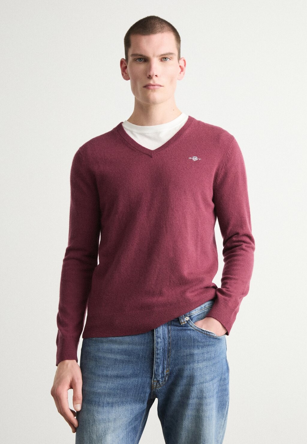 

Джемпер V NECK GANT, розовый