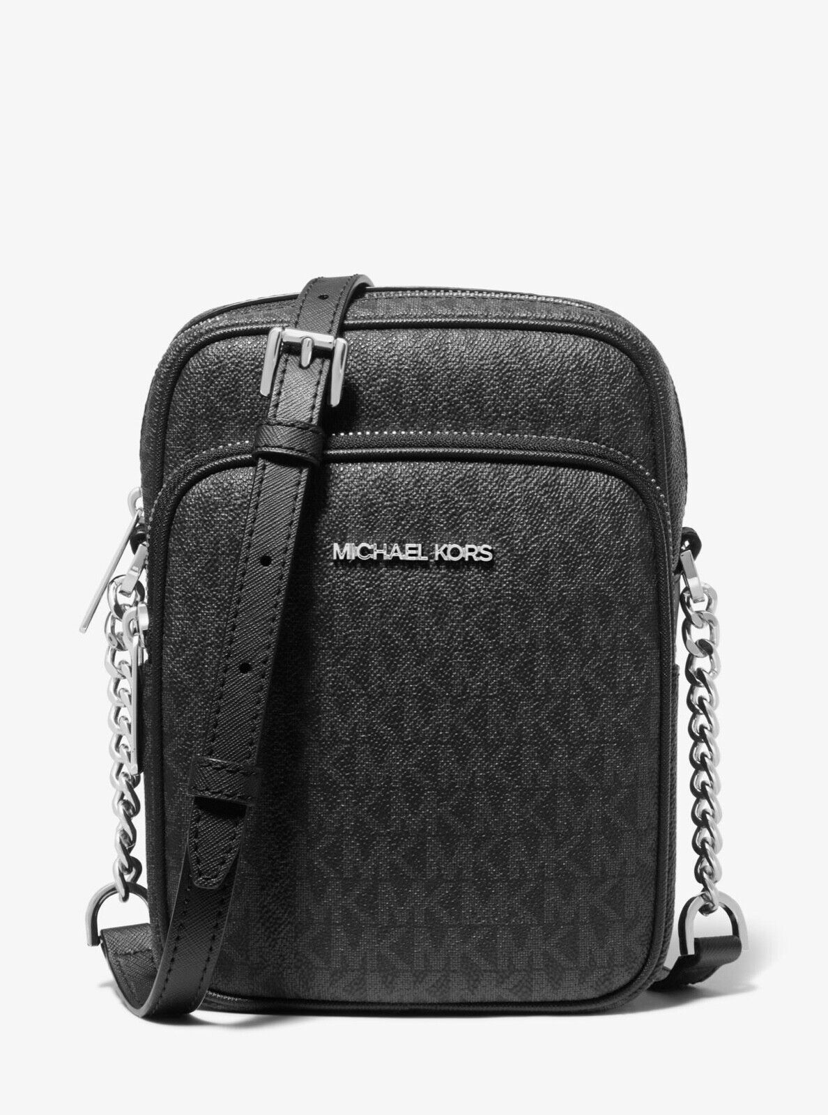

Сумка через плечо Michael Kors Jet Set Travel MK Signature из ПВХ, цвет new black mk/sv, Черный, Сумка через плечо Michael Kors Jet Set Travel MK Signature из ПВХ, цвет new black mk/sv