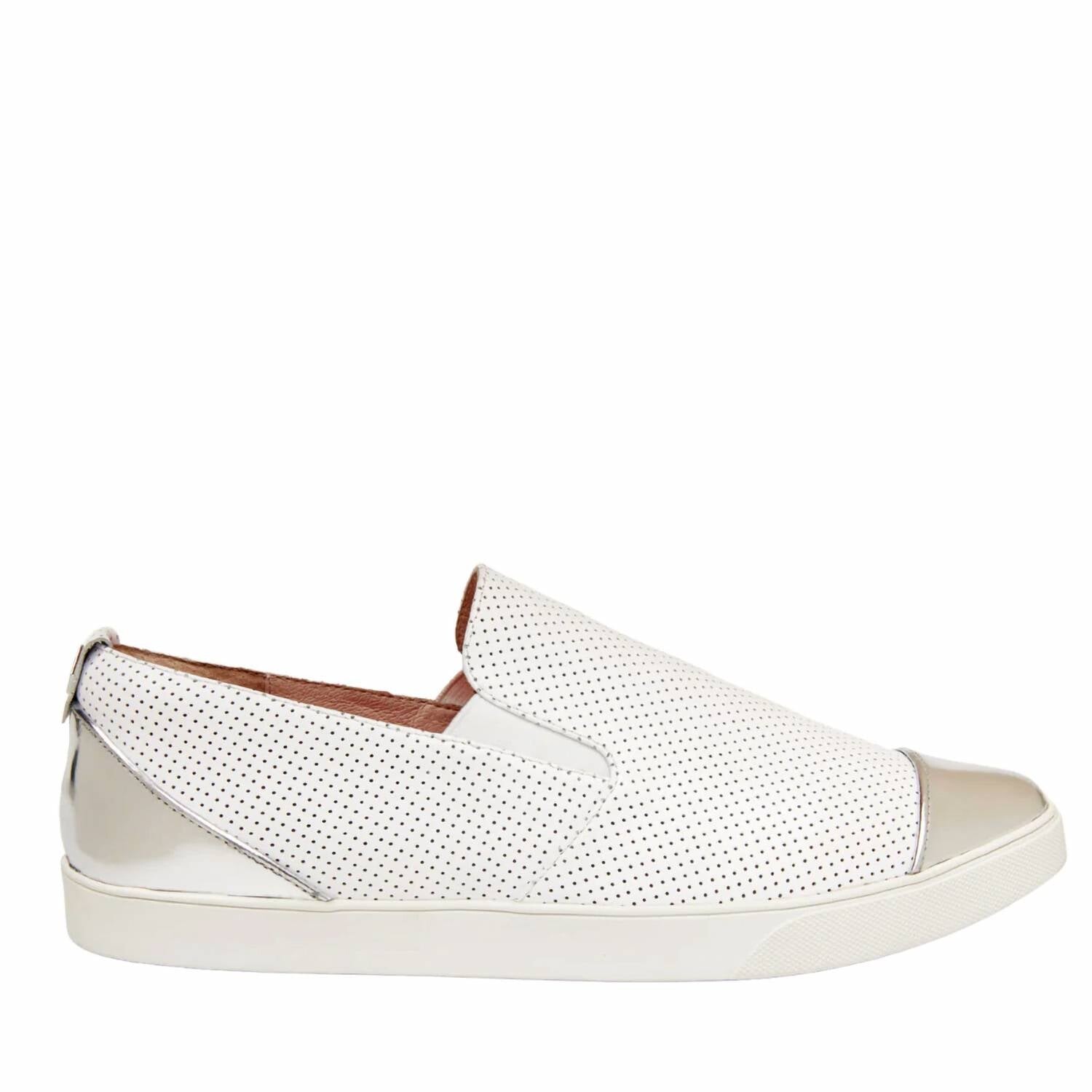 

Женские слипоны The Sophisticate в цвете белый/серебристый металлик Cocktail Sneakers