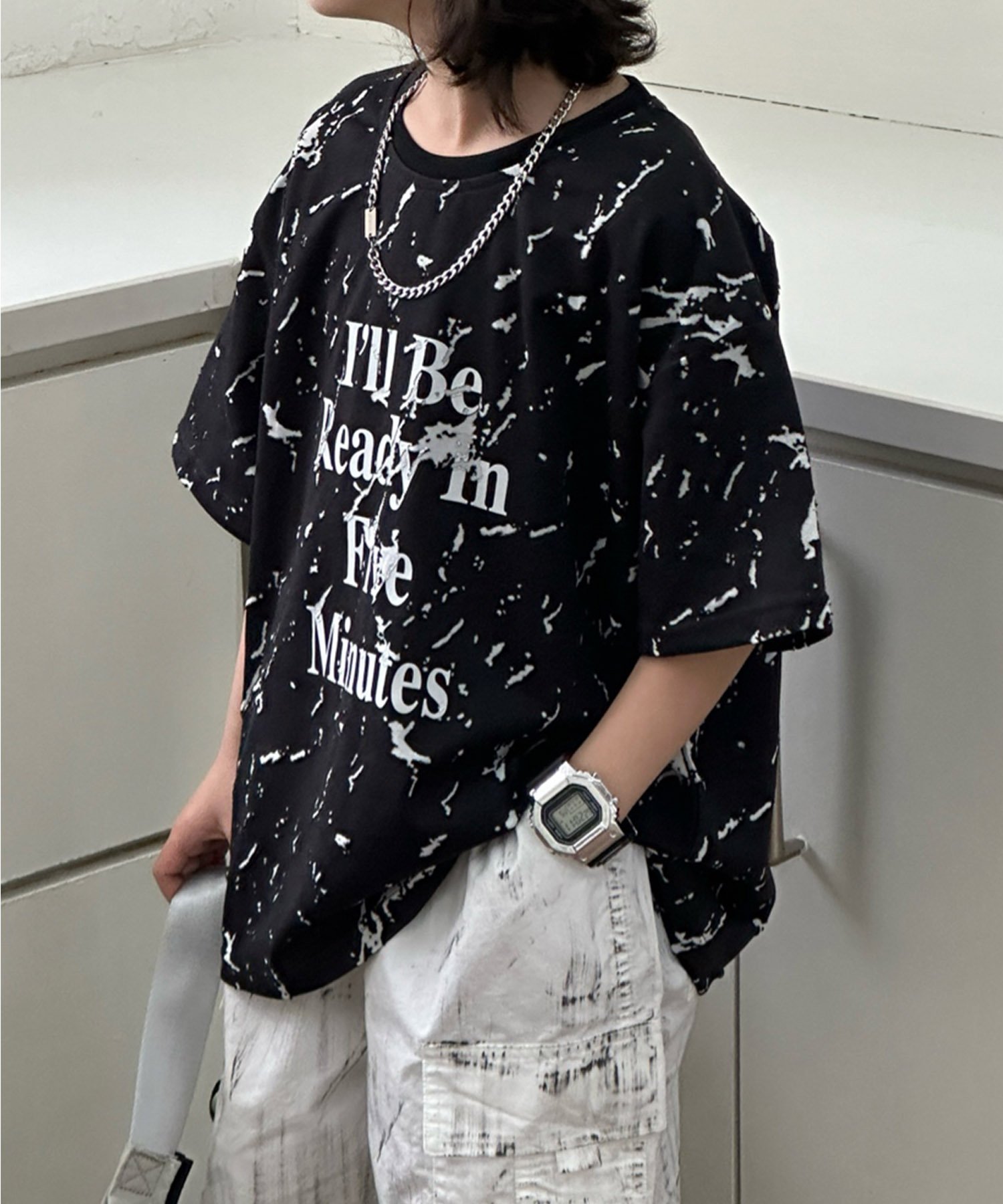 Детская футболка с коротким рукавом и принтом [aimoha-KIDS-] Aimoha Kids, black — фото 2