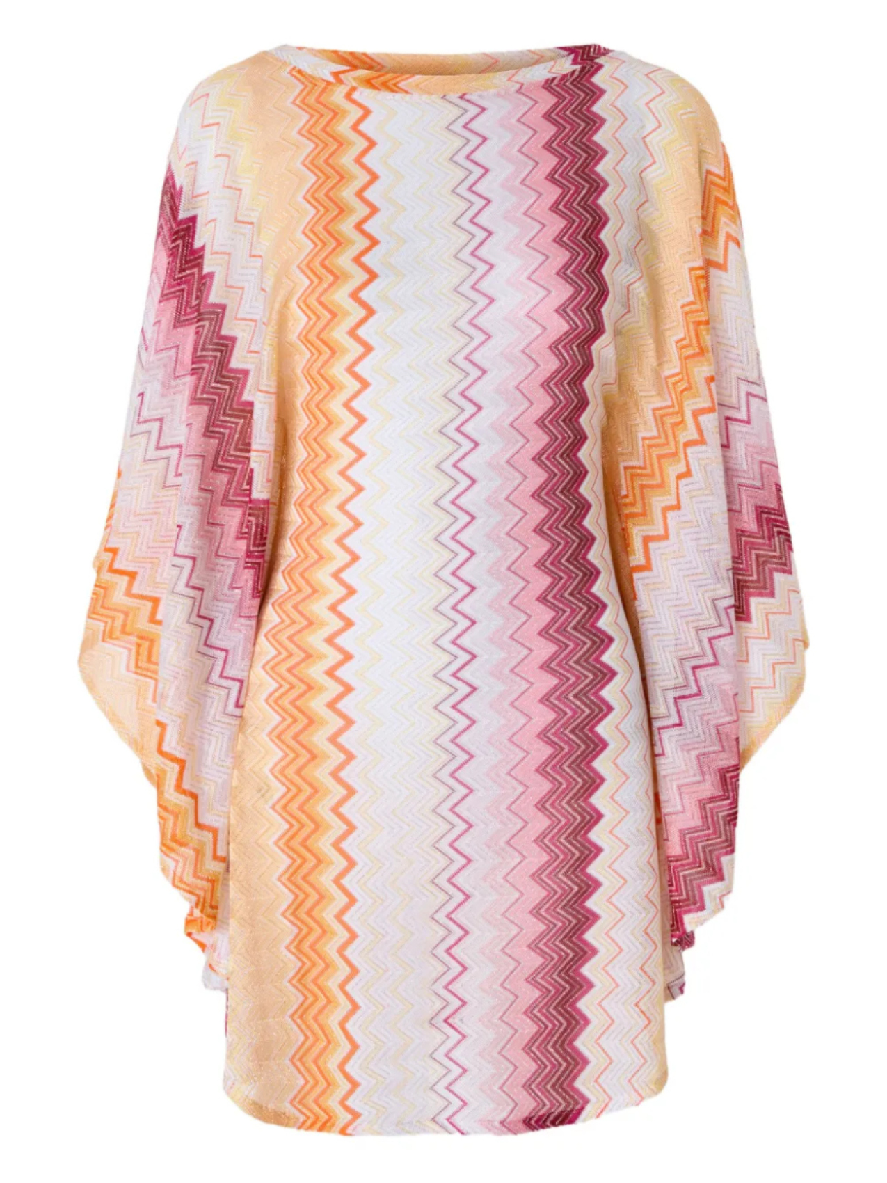 

Мини-платье с зигзагообразным узором Missoni, розовый