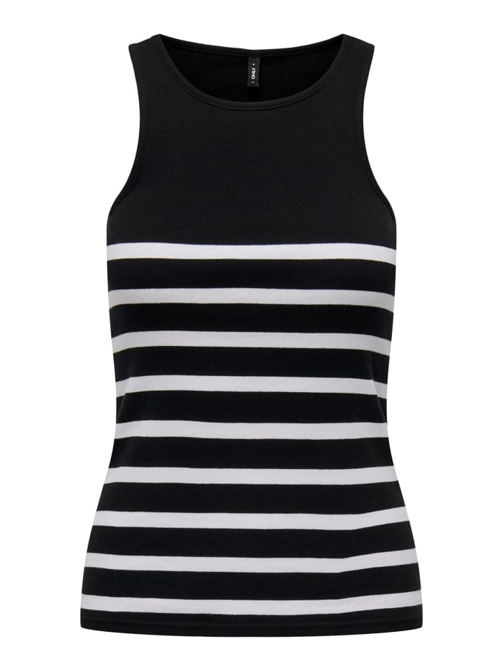 

Топ ONLY Tank Kenya Rib Stripe, черный