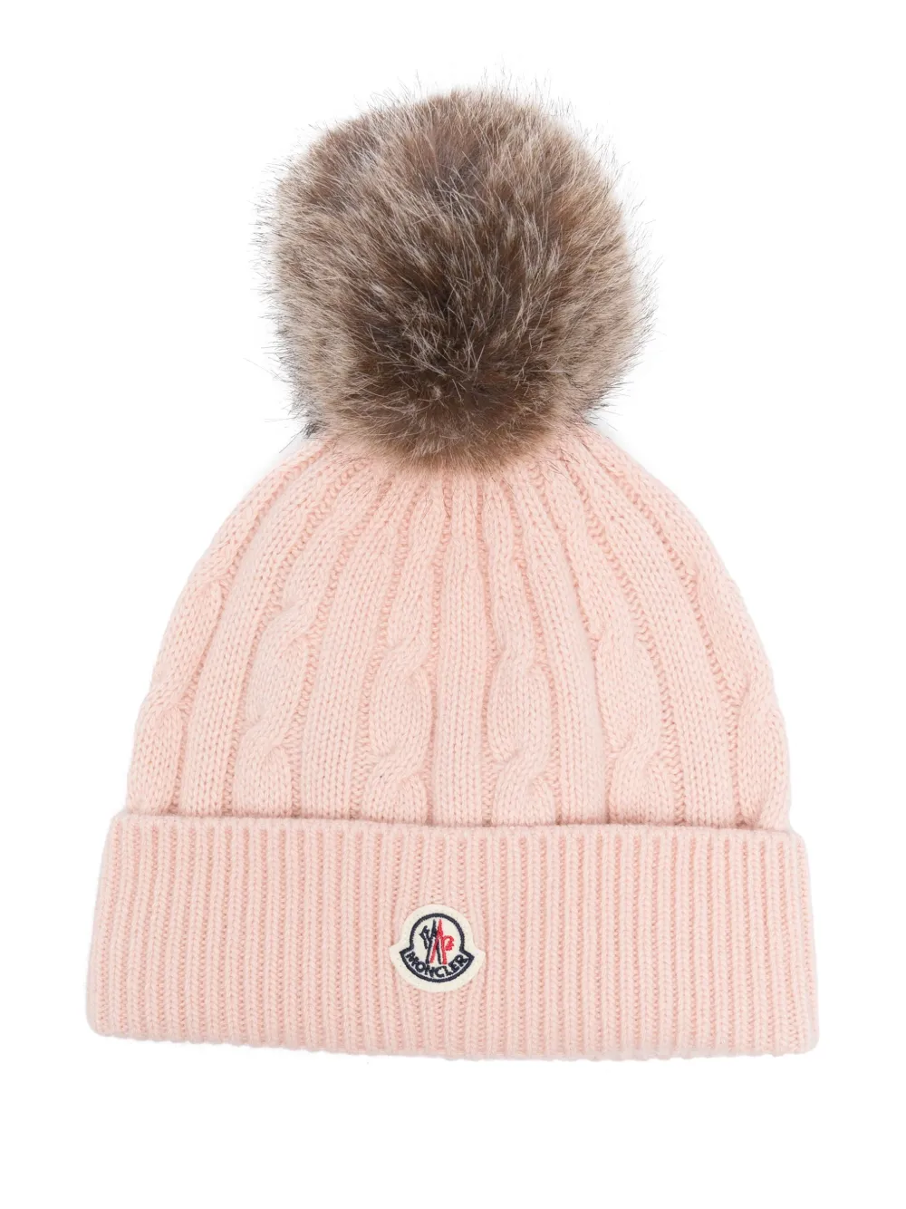 

Шапка бини MONCLER, розовый