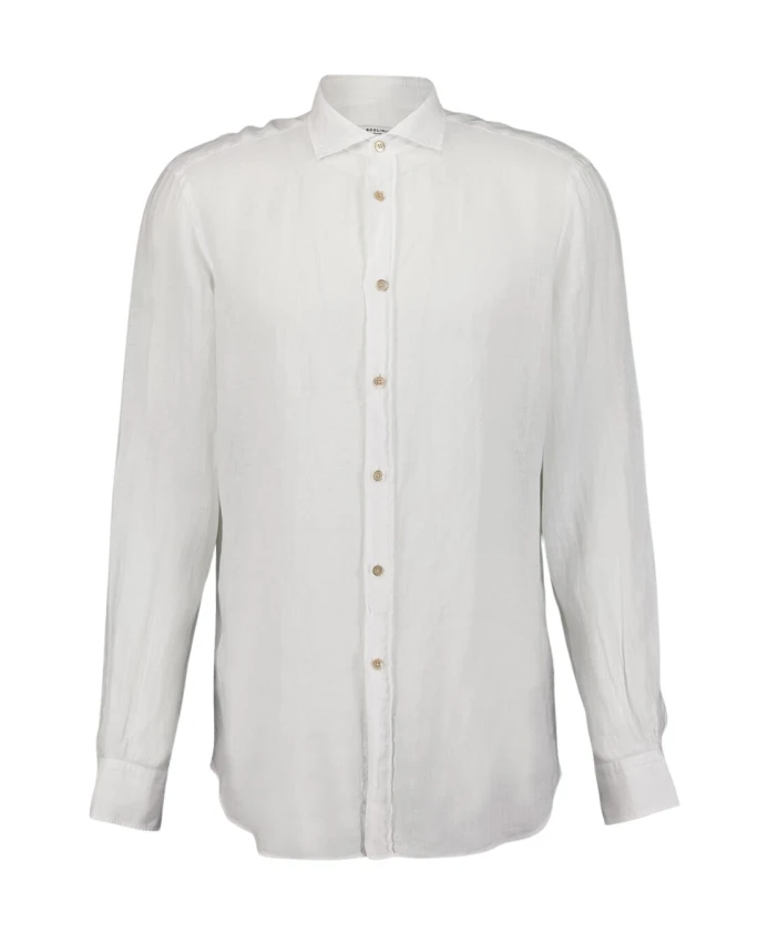 

Классическая белая льняная рубашка Boglioli, белый