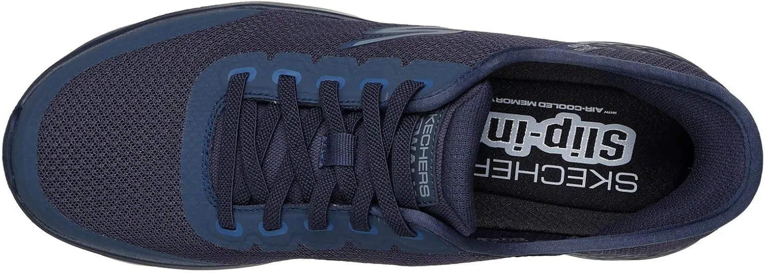 Мужские кроссовки Skechers Go Walk Flex Netro Hands Free без шнурков, темно-синий — фото 2