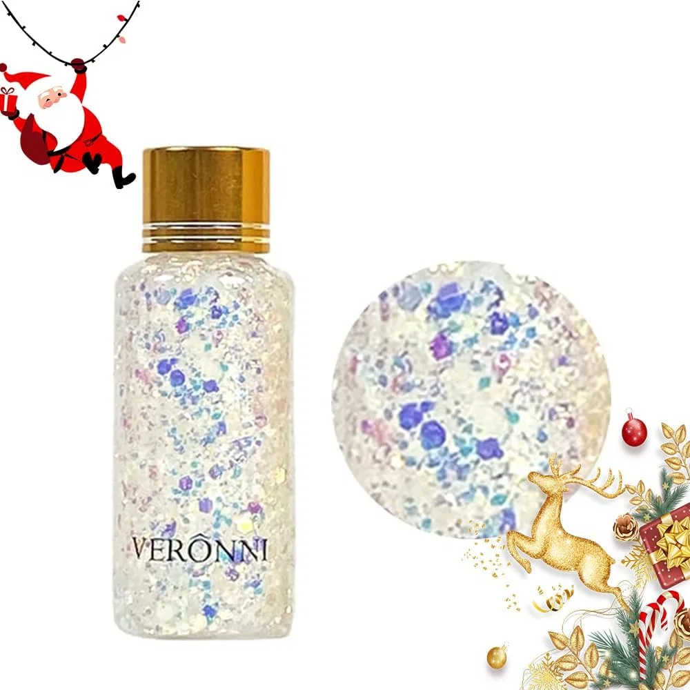 Гель с блестками VERONNI, набор 9 цветов, 09
