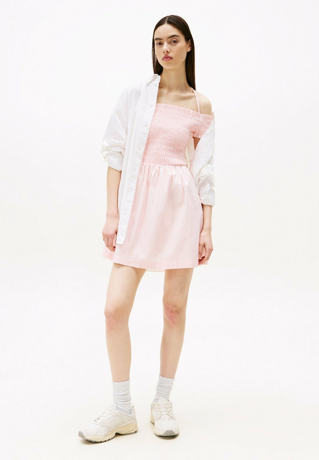 

Повседневное платье RUCHE DRESS Tommy Jeans, светло-розовый