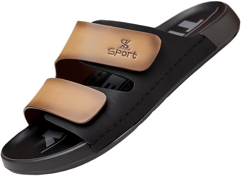 

Мужские сандалии Azttoztto с регулируемым ремешком, лето 2025, мягкая амортизирующая стелька, нескользящая подошва из ПУ, дышащие повседневные туфли для мужчин, черный/коричневый