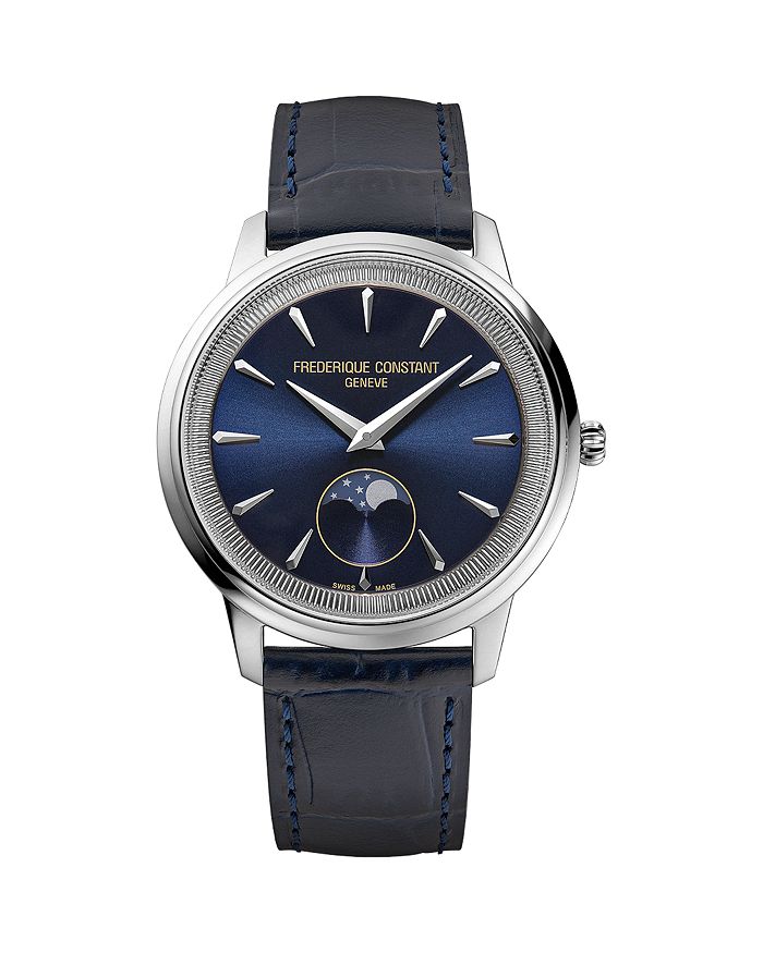 

Монета Moonphase, часы, 37 мм Frederique Constant, синий