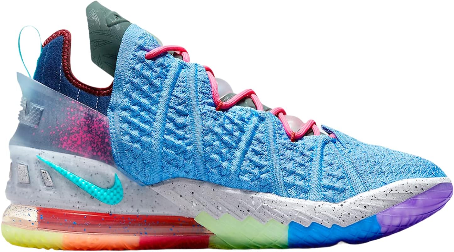 Мужские баскетбольные кроссовки Nike Lebron 181 Thru 9 светло-голубого цвета DM2813-400 — фото 3
