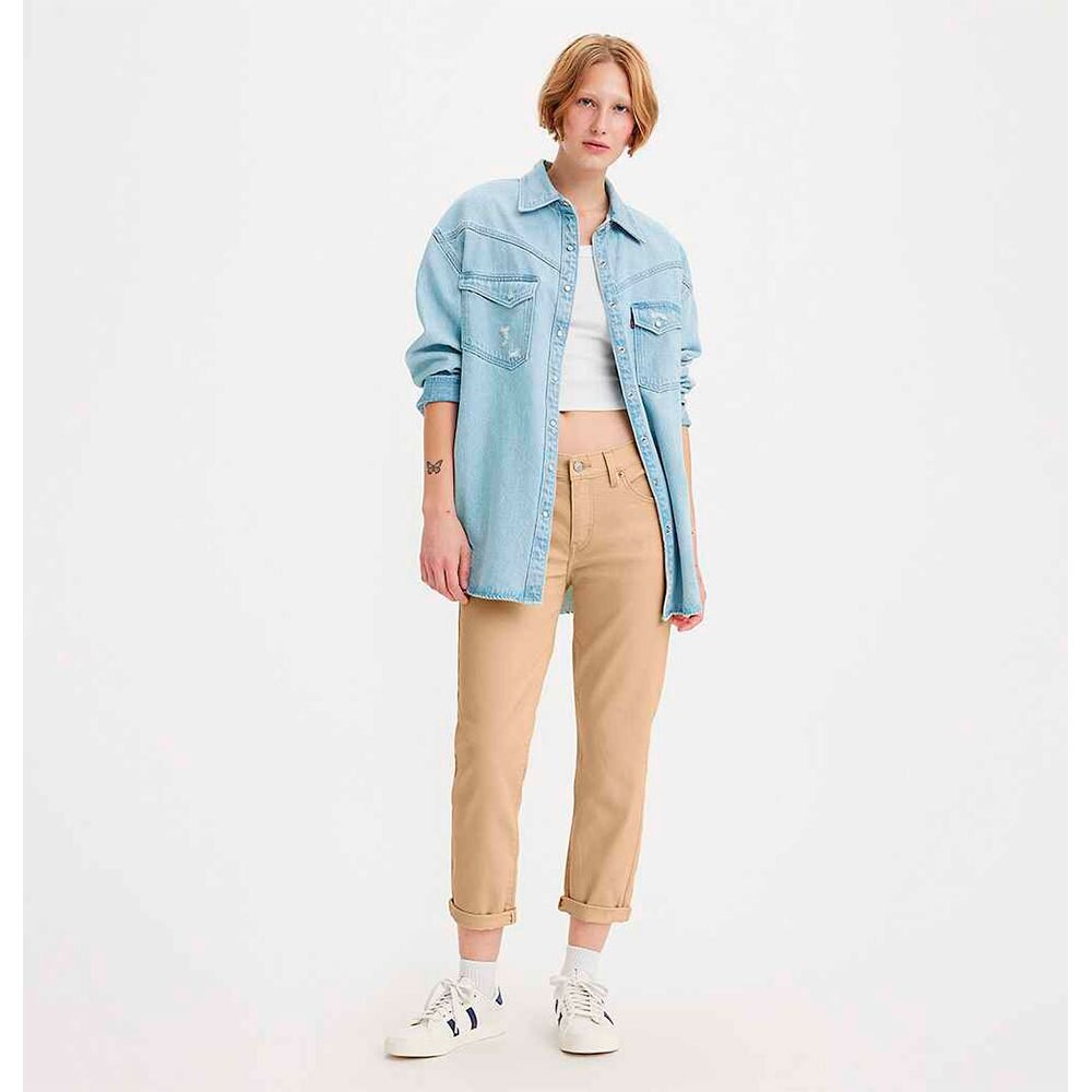 

Джинсы Levi's Mid Rise Boyfriend Regular Waist, бежевый