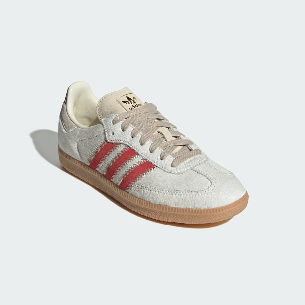 Кроссовки Adidas Samba OG Shoes, цвет Wonder Beige/Cream White/Better Scarlet — фото 4
