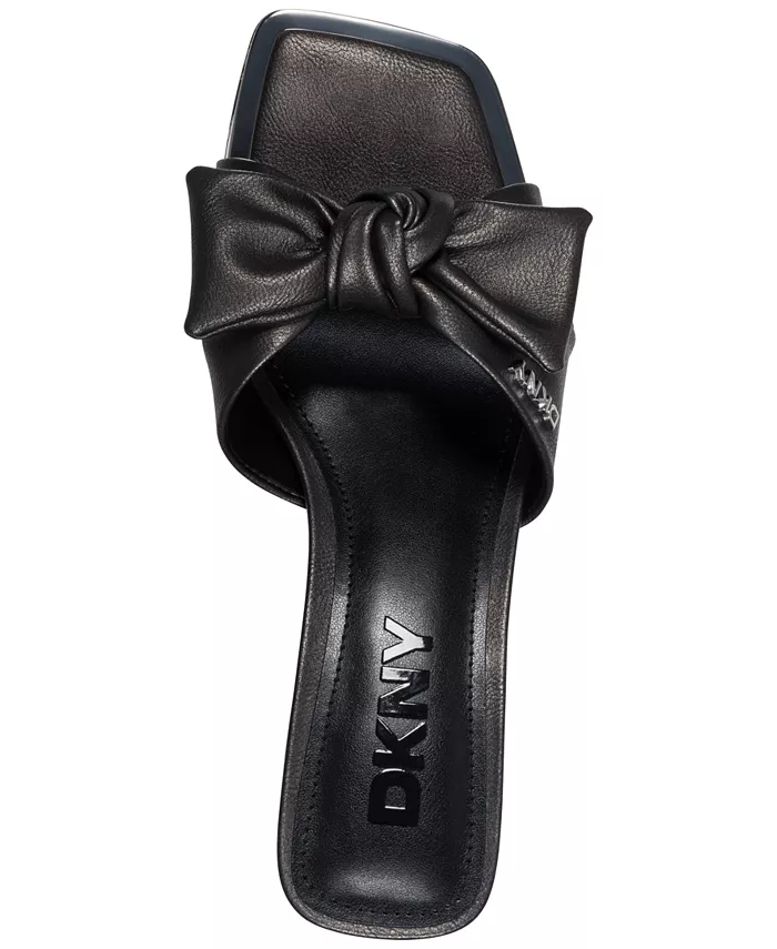 Женские босоножки-слайды Jalta Bow Dkny, серый — фото 4
