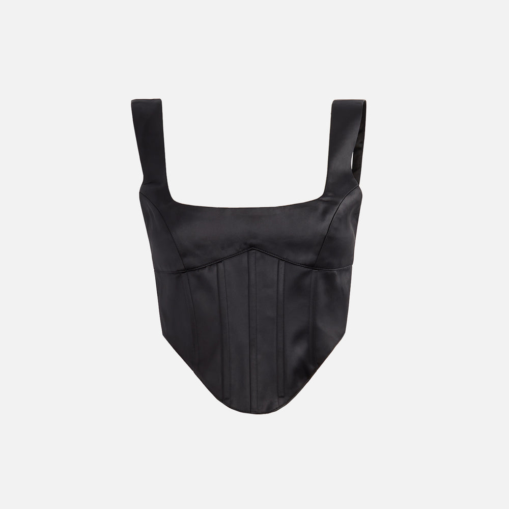 

Рубашка GUIZIO Satin Lace Up Bustier, цвет Onyx
